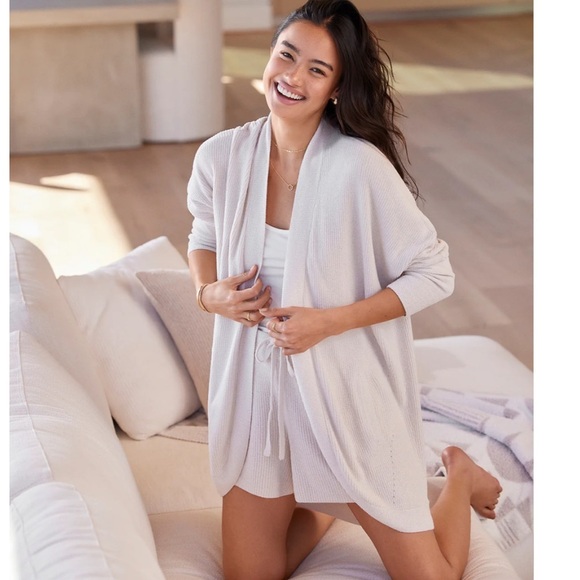 Barefoot Dreams CozyChic Lite® Circle Cardi Sand Dune - Picture 1 of 9